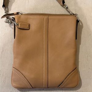 Coach Beige Leather Crossbody Bag